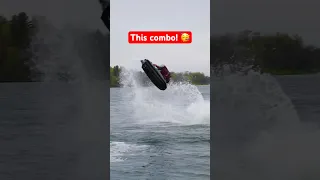 These backflip and 540 combos on the Rickter freestyle Jetski hit hard! #shorts #jetski #surf