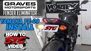 How to Install Graves Fender Eliminator on Yamaha FZ-09 by Sportbiketrackgear.com