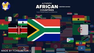 Authentic African Countries + Western Sahara Flag Transformation Animation (2K)