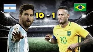 ARGENTINA 10 VS BRAZIL 1 AMISTOSO INTERNACIONAL - PARODIA