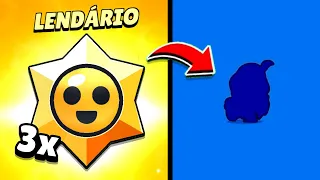 VEIO 3 LENDÁRIO!! GANHEI NOVOS BRAWLERS ABRINDO SORTEIOS STARR!!