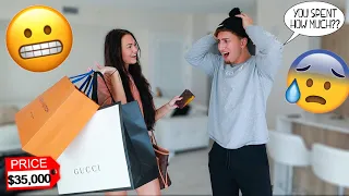 I SPENT $35,000 ON HIS CREDIT CARD TO SEE HOW HE WOULD REACT!! *BAD IDEA*