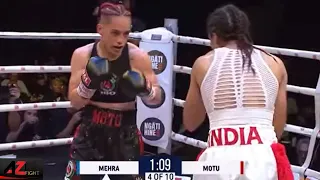 Mea Motu vs Chandni Mehra Full Fight Highlights | Womens IBO Super Bantamweight World Title