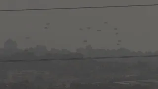 Multiple airdrops over Gaza Strip as efforts continue to get aid into coastal enclave