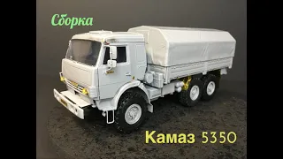 Сборка пластиковой модели КАМАЗ-5350 в масштабе 1/35 .