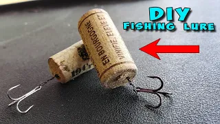 DIY How To Make a Bass Lure - BEST Wine Cork Fishing Lure Tutorial