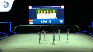 Spain - 2019 Rhythmic Gymnastics Europeans, junior groups 5 hoops qualification