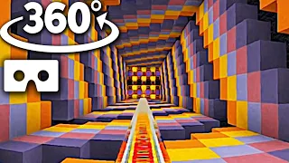 Optical illusion in 360° - ROLLERCOASTER Minecraft [VR] 4K 60FPS