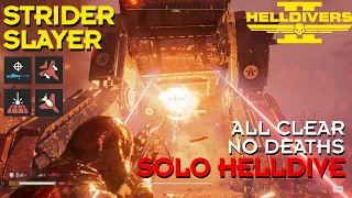 Helldivers 2 // Strider Slayer - Automaton Solo Helldive - All Clear, No Deaths - w/ commentary