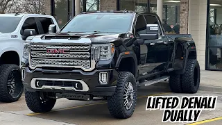 **LIFTED 2020 GMC Denali Dually** on 37” Toyo MT tires and 22” XF wheels