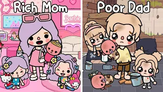 [🌈candy cute🍭] Poor vs Rich | My Parents Got Divorced! | Mom vs Dad | Toca Life World Toca Boca