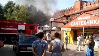 Пожар автосервиса в Калуге