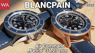 BLANCPAIN Air Command "Petite". Diameter = 36.2 mm. Titanium Grade 23. 18 Carat Red Gold.