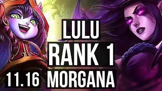 LULU & Ashe vs MORGANA & Draven (SUPPORT) | Rank 1, Rank 1 Lulu, 3/0/14 | EUW Challenger | v11.16