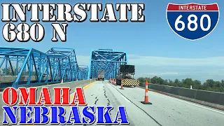 I-680 North - Omaha - Nebraska - 4K Highway Drive