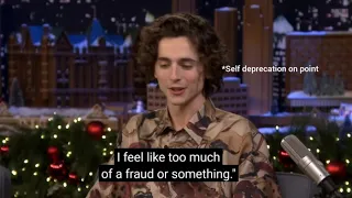 2 minutes of Timotheé Chalamet being a goofball