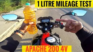 Apache 200 4V Mileage test | Shocking results? 1 litre | highway mileage | தமிழில்