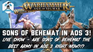 ARE SONS OF BEHEMAT THE BEST ARMY IN AOS 3 FOR COMPETITIVE PLAY? - LIVE DISCUSSION!