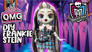 MONSTER HIGH Frankie Stein As An OMG Doll?! DIY HALLOWEEN OMG Makeover