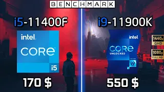 Intel i5-11400F vs i9-11900K Test in 9 Games | RTX 3090