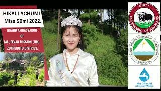 Miss Hikali Achumi, Miss Sümi 2022 on Jal Jeevan Mission, Zunheboto District, Nagaland.