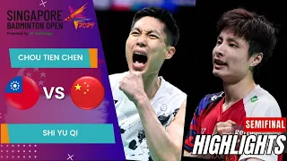 Chou Tien Chen (TPE) vs Shi Yu Qi (CHN)  - SF | Singapore Open 2024