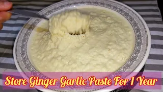 Ginger Garlic Paste Storage Recipe | How to Store Ginger Garlic Paste For 1 Year | Nelofer Khan