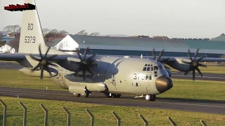 Prestwick Airport - U.S Navy C-130T Hercules Golden sunshine Departure 31/12/2019