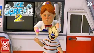 Прохождение Мороженщика с заменой лиц в разных сценах | Ice Scream 2