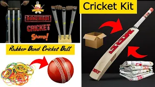 Cricket Kit | How to make cricket Bat at home, How to make cricket Ball | How to make cricket Stumps