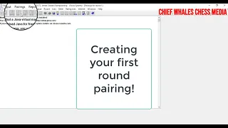 Swiss Pairing Tutorial 1 (Creating First Round Swiss Pairing)