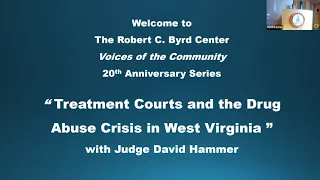 Voices of the Community: 20th Anniversary series with the honorable Judge David Hammer