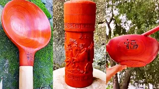 Wood Carving 2021 | Innovation Comes From Bamboo And Wood! Guy With Great Ideas - Woodworking Art #8