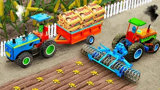 Diy tractor mini Bulldozer to making concrete road | Construction Vehicles, Road Roller #21