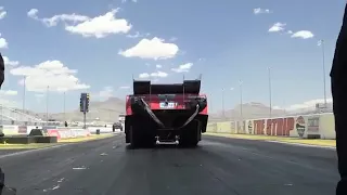 Trophy truck versus funny car - drag race