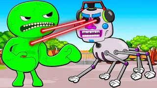 JUMBO JOSH VS DJ MUSIC MAN! GARTEN OF BAN BAN VS FNAF 9 SECURITY BREACH! Cartoon Animation