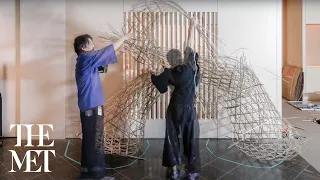 Time-Lapse: Installation of Japanese Bamboo Art