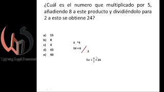 Ejercicio13. Cual es el numero que multiplicado por 5, añadiendo 8