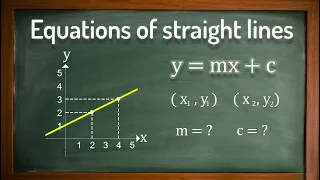 Finding equations of straight lines - GCSE Maths