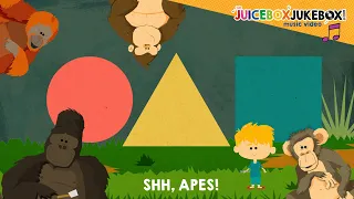 "Shh, Apes!" by The Juicebox Jukebox | Learn Shapes Educational School Circle Triangle Square  Song