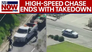 High-speed police chase in LA ends in epic takedown | LiveNOW from FOX