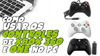 Como usar CONTROLE DE XBOX COM ou SEM FIO no COMPUTADOR PC