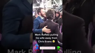 Mark Ruffalo Pulling His Wife Away From Chris Evans #Shorts