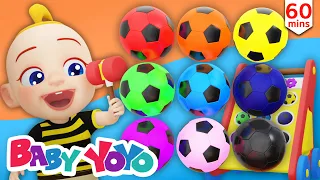 The Colors Song (Color Hammer Soccer Balls) + more nursery rhymes & Kids songs -Baby yoyo