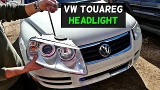 VW TOUAREG HEADLIGHT REMOVAL REPLACEMENT 2002 2003 2004 2005 2006 2007 2008 2009