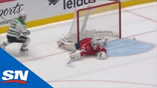 Braden Holtby Stretches Out And Robs Mattias Janmark With A Quick Save