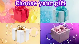 Choose Your Gift🎁 4 Gift Box Challenge 🤩 3 good 1 bad. Are you a lucky person?🤔#wouldyourather