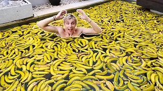 1000 BANANAS IN A POOL !