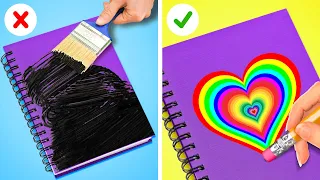 COOL ART HACKS FOR BEGINNERS || Easy Tips and Hacks You Need to Try by 123 GO!