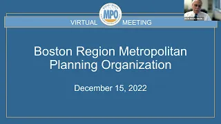 Boston Region MPO Board Meeting: December 15, 2022